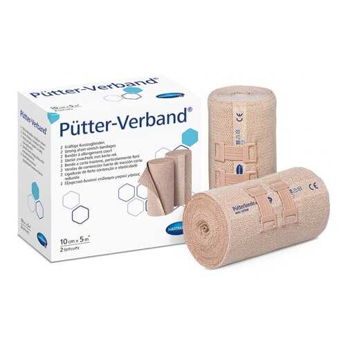 Бинт Putter-verband эластичный среднерастяжимый телесный с зажимами 5 м х 10 см 2 шт. в Аптека Озерки