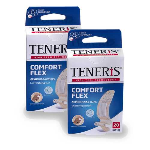 Лейкопластырь TENERIS COMFORT FLEX бактерицидный с ион. серебра 20+20 шт. в Аптека Озерки