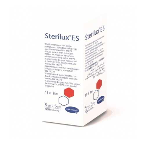 Салфетки Sterilux ES марлевые нестерильные 13 нитей и 8 слоев 5 х 5 см 100 шт. в Аптека Озерки