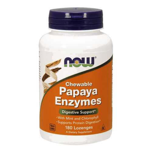 Для пищеварения NOW Papaya Enzymes папайя мята 210 г 180 пастилок в Аптека Озерки