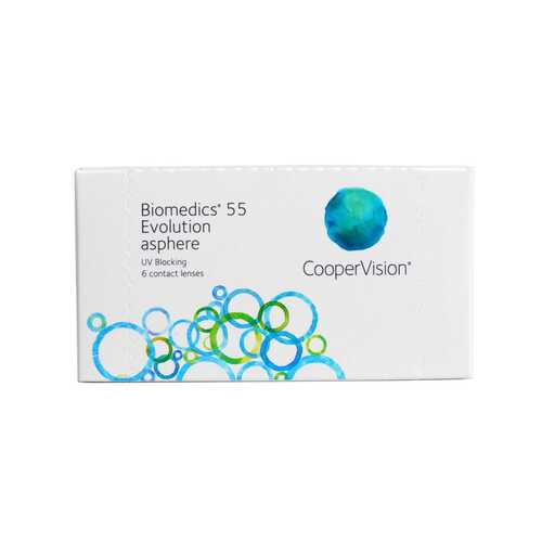Контактные линзы Biomedics 55 Evolution asphere 6 линз R 8,9 -1,25 в Аптека Озерки