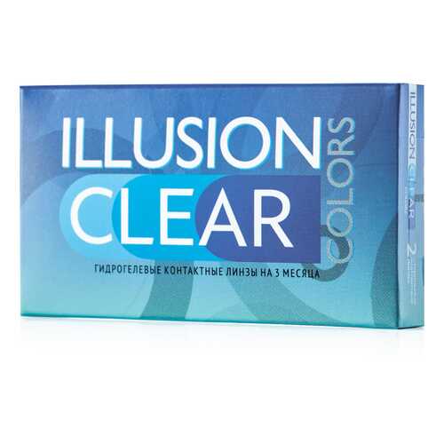 Контактные линзы ILLUSION colors Clear 2 линзы -2.75D прозрачные в Аптека Озерки