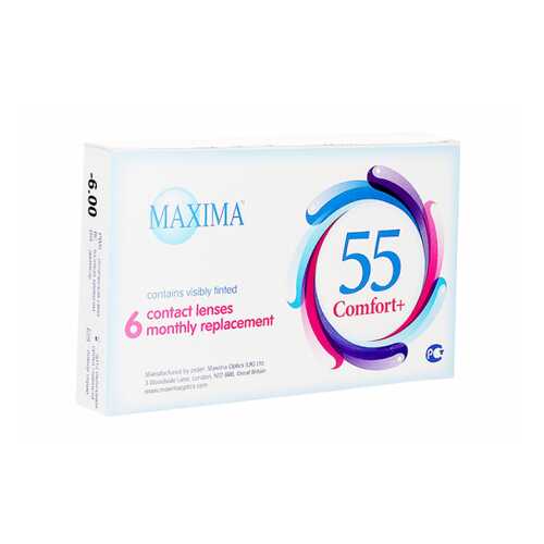 Контактные линзы Maxima 55 Comfort Plus 6 линз R 8,6 -1,50 в Аптека Озерки