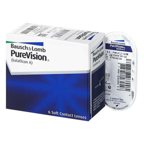 Контактные линзы PureVision 6 линз R 8,6 -9,00 в Аптека Озерки