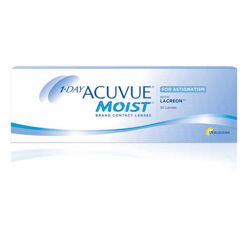 Контактные линзы 1-Day Acuvue Moist for Astigmatism 30 линз -3,75/-1,75/180 в Аптека Озерки