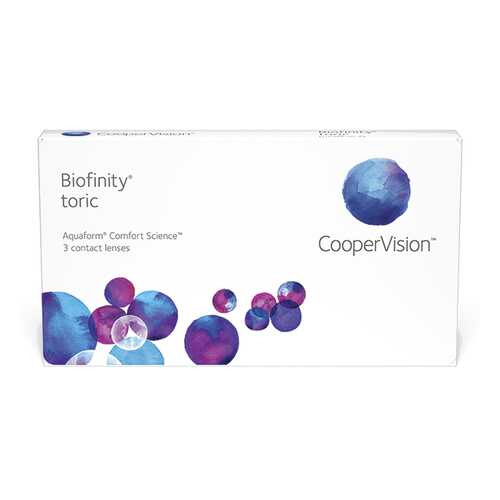 Линзы контактные CooperVision Biofinity Toric 3 шт. -8,5/1,25/160 в Аптека Озерки