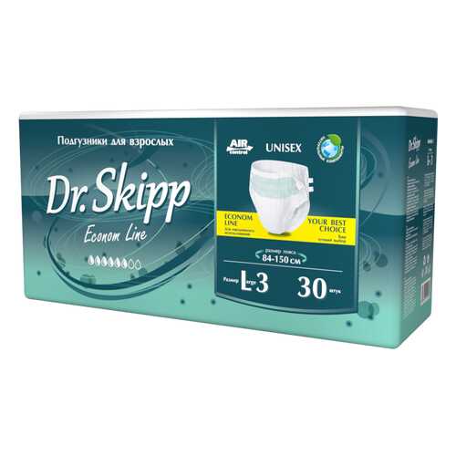 Подгузники для взрослых Dr. Skipp Econom Line размер М 30 шт. в Аптека Озерки