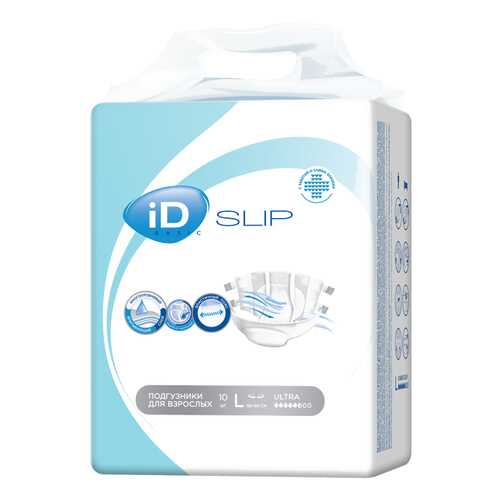 Подгузники для взрослых iD NEW Slip Basic L 10 шт,/6 в Аптека Озерки