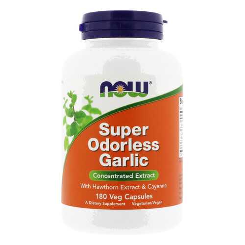 Super Odorless Garlic Extract NOW 180 гелевых капсул в Аптека Озерки