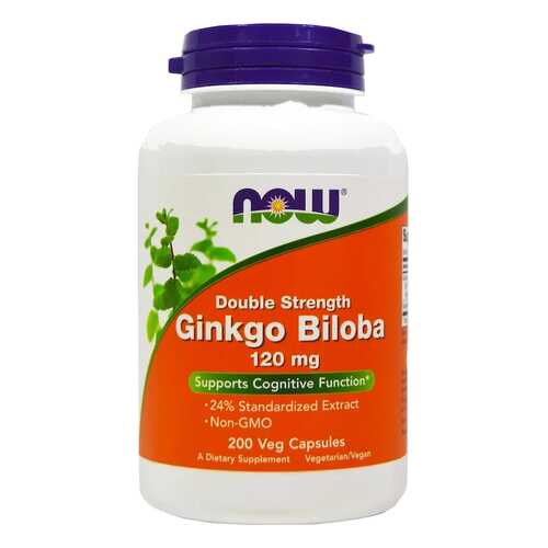 Добавка для здоровья NOW Double Strength Ginkgo Biloba 200 капсул в Аптека Озерки